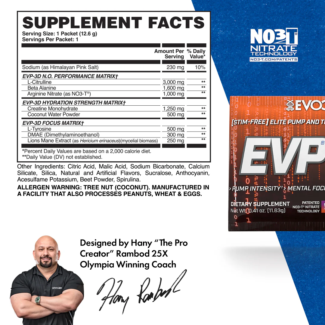 EVP-3D Non-Stim Pre-Workout Travel Packets - Image 10