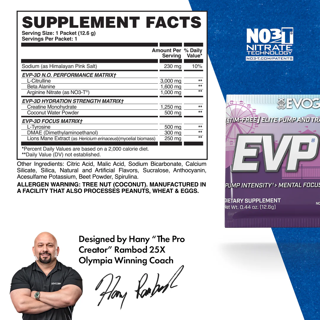 EVP-3D Non-Stim Pre-Workout Travel Packets - Image 4