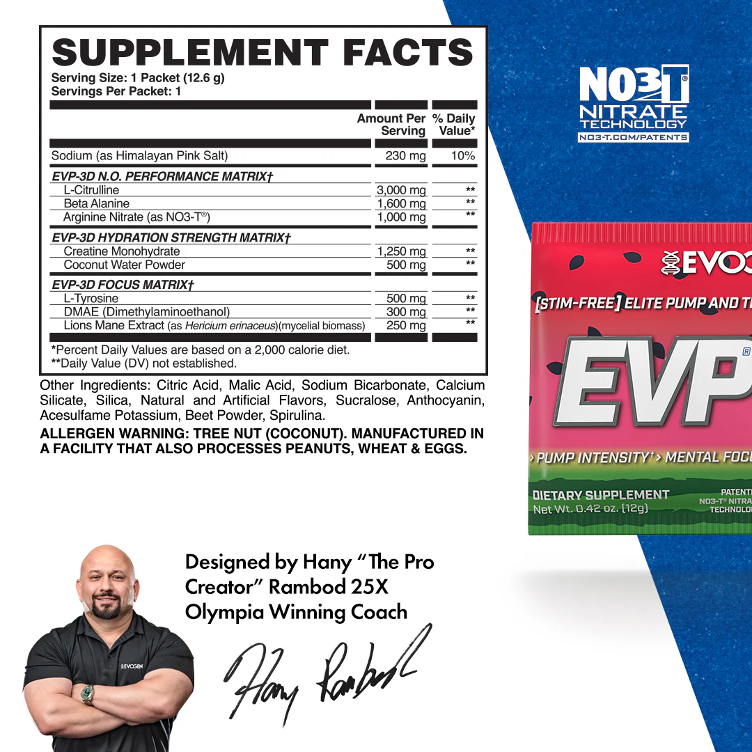 EVP-3D Non-Stim Pre-Workout Travel Packets - Image 8